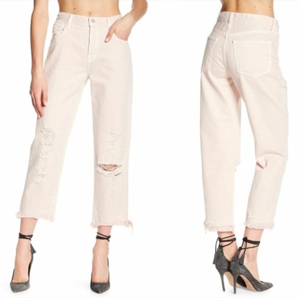 J Brand Ivy Distressed Cropped Jeans - Picture 1 of 7
